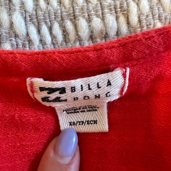 Billabong red ruffle dress size XS - Picture 2 of 3